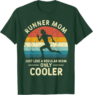 Runner Mom Funny Marathon Running Jogging Mothers Day T-Shirt - T-Shirt | Forest