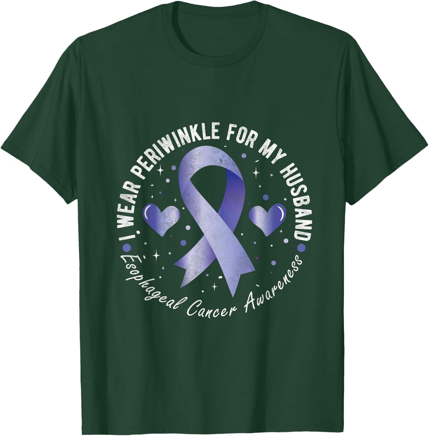 I wear periwinkle for my Husband Esophageal Cancer Awareness T-Shirt - T-Shirt | Forest