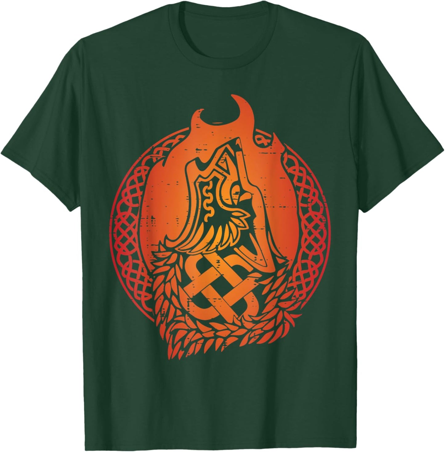 Viking Fenrir Celtic Circle Norse Mythology Men Kids Women T-Shirt - T-Shirt | Forest