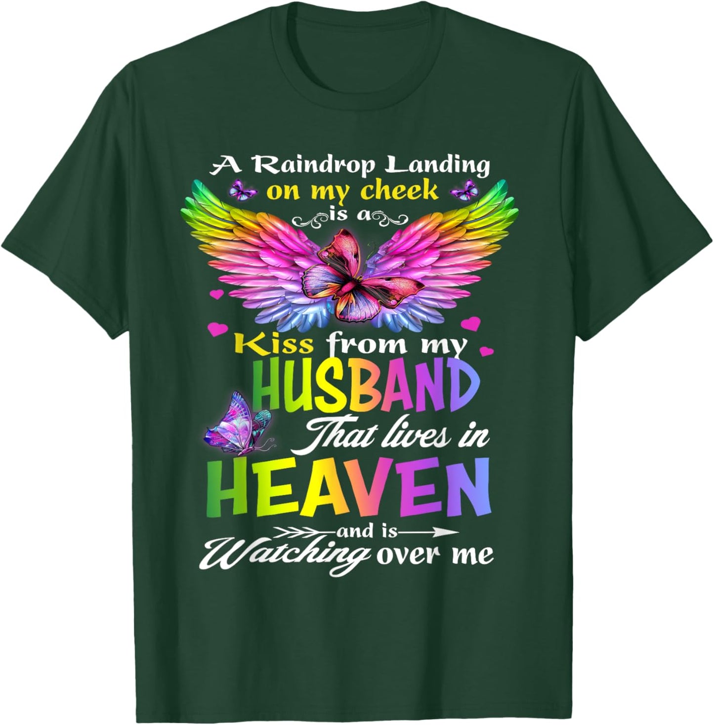 Half Of My Heart Is In Heaven With My Husband My Angel T-Shirt - T-Shirt | Forest
