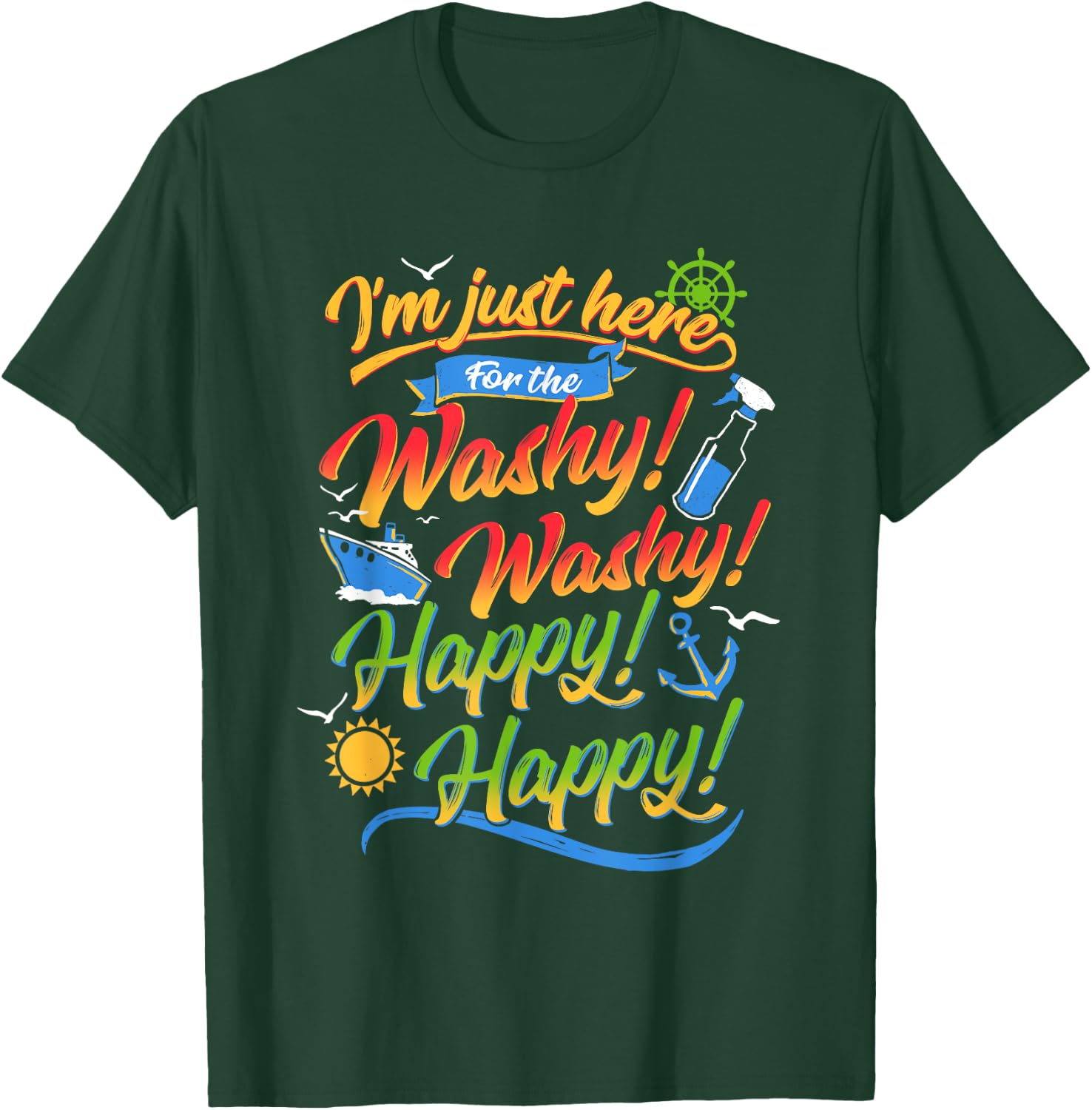 Washy Funny Family Cruise Ship Vacation Cruising 2020 Trip T-Shirt - T-Shirt | Forest