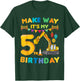 make way it's my 5th birthday construction Excavator party T-Shirt - T-Shirt | Forest