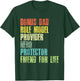 Bonus Daddy Fathers Day Step Dad Husband Protector Hero T-Shirt - T-Shirt | Forest