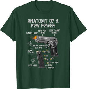 Anatomy Of A Pew Pewer - Funny Gun Second Amendment Saying T-Shirt - T-Shirt | Forest