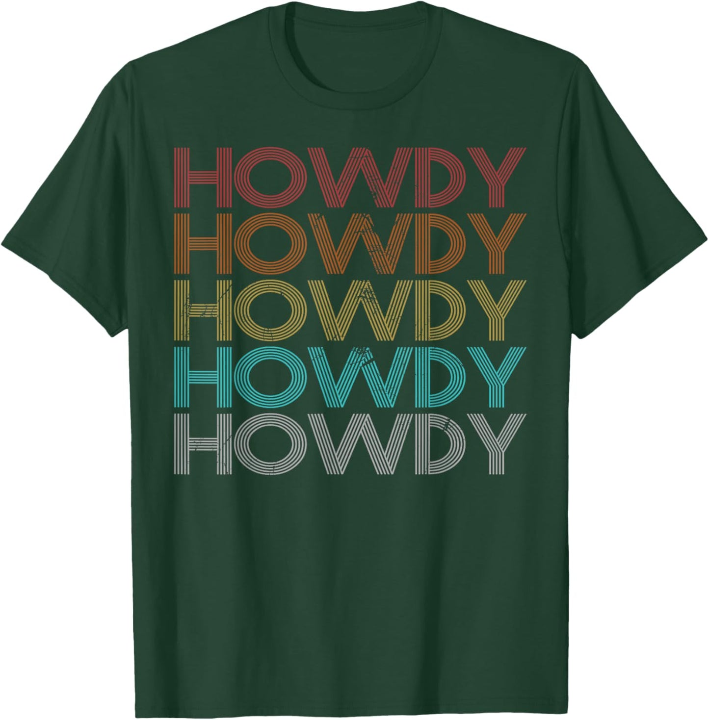 Retro Vintage Howdy T-Shirt - T-Shirt | Forest