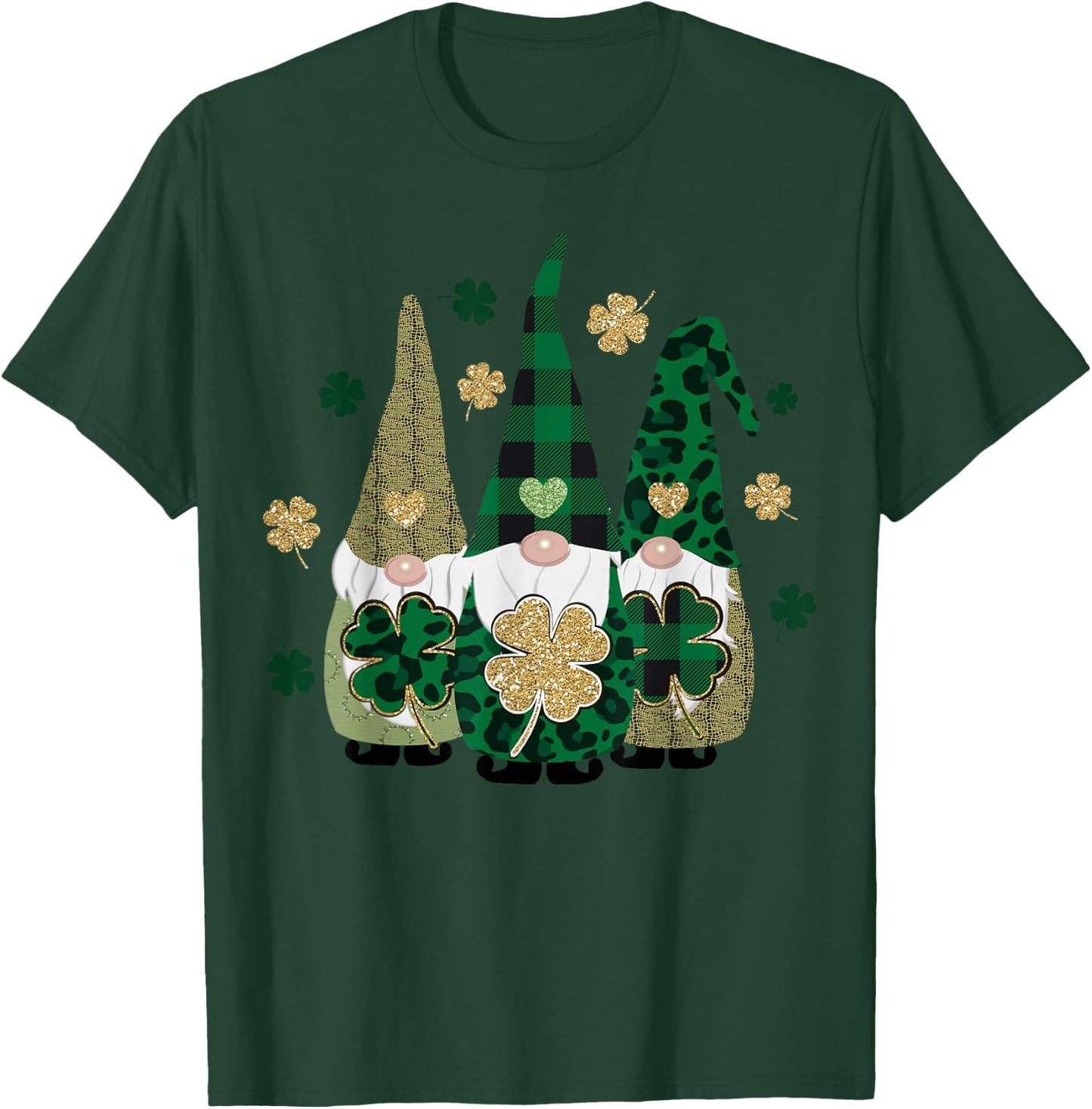 Irish Gnome St Patricks Day Shamrock Shirt Lucky Leprechauns T-Shirt - T-Shirt | Forest