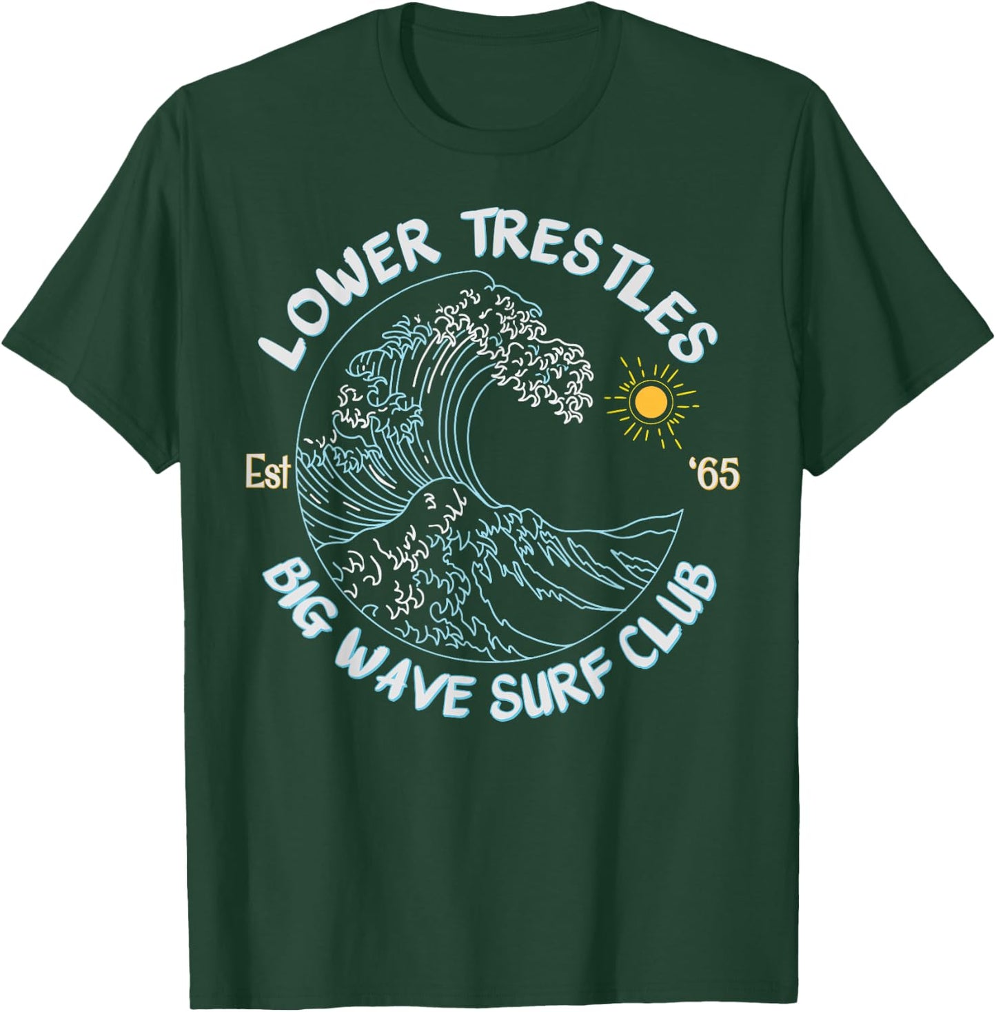Lower Trestles Big Wave Surf Club, surfing graphic T-Shirt - T-Shirt | Forest