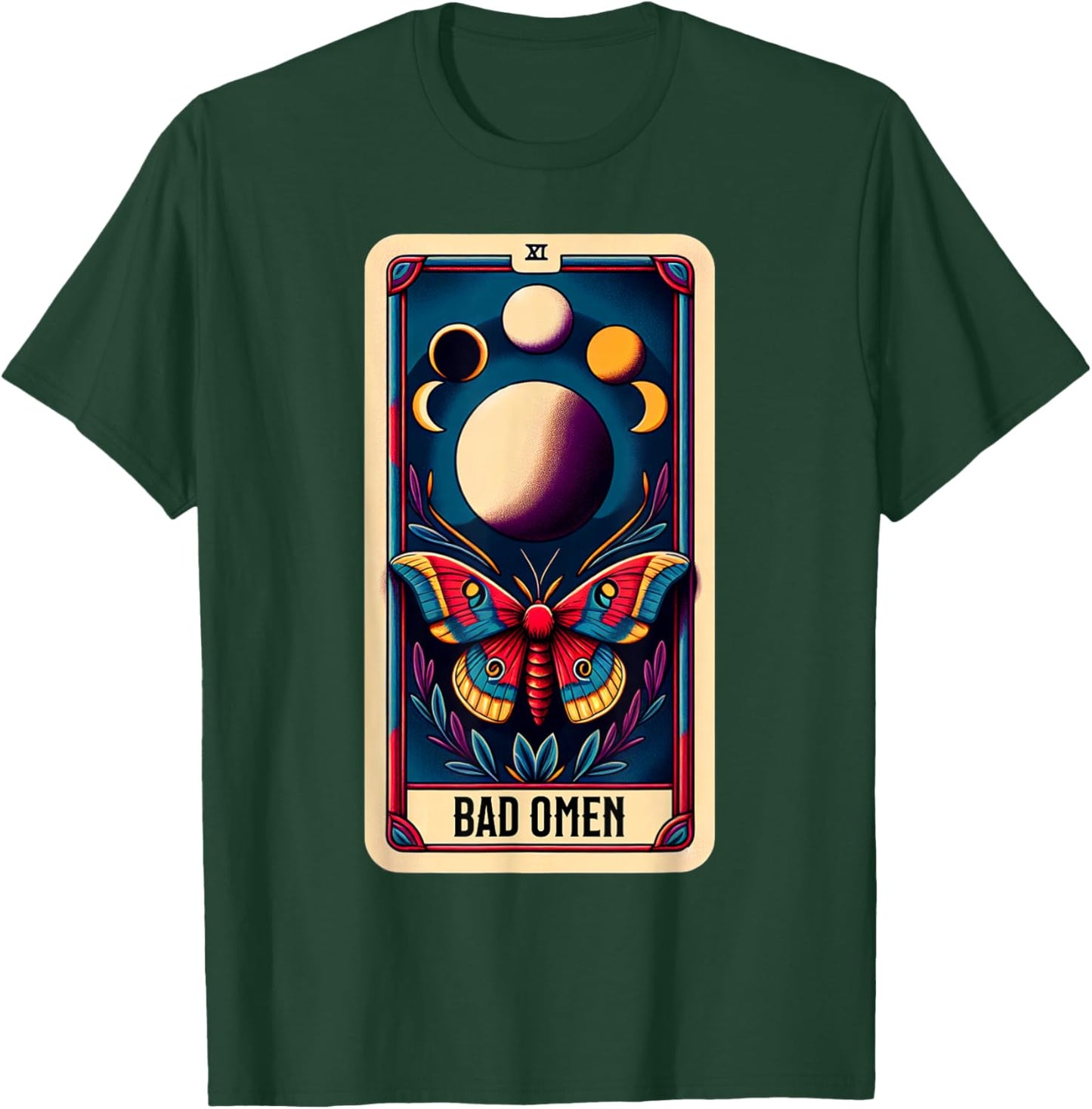 Moths Bad Omen Tarot Card T-Shirt - T-Shirt | Forest