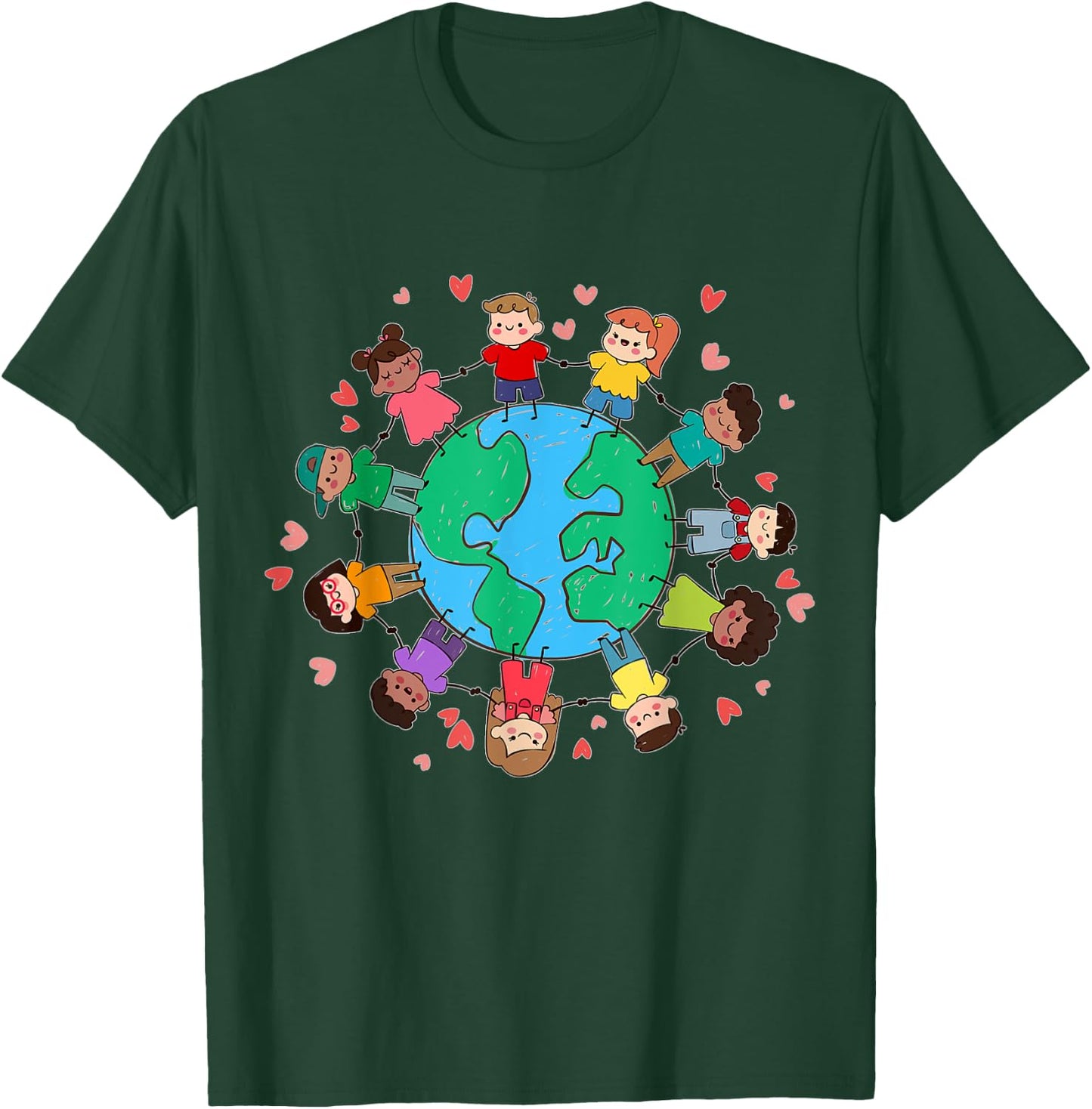 Happy Earth Day Children Around the World T-Shirt - T-Shirt | Forest