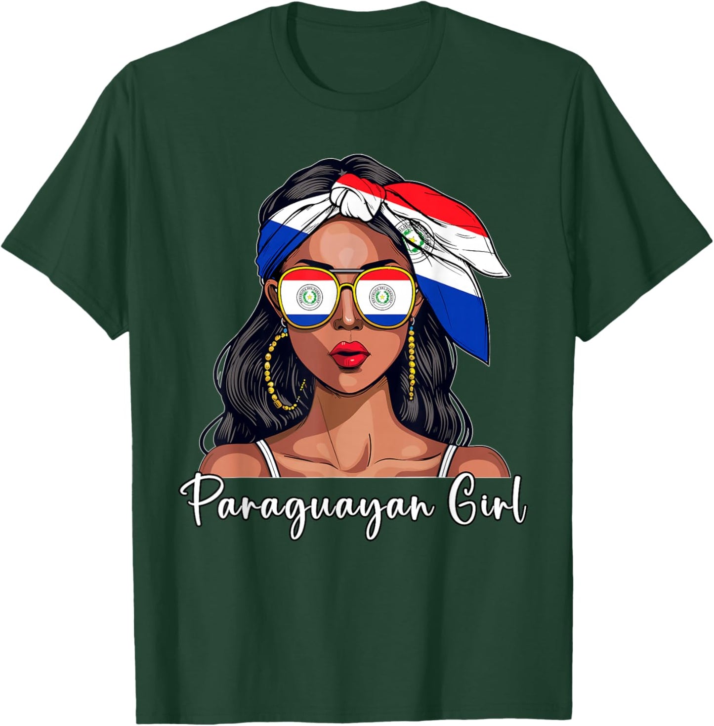 Paraguayan Souvenirs Products Woman Flag Girl Paraguay T-Shirt - T-Shirt | Forest