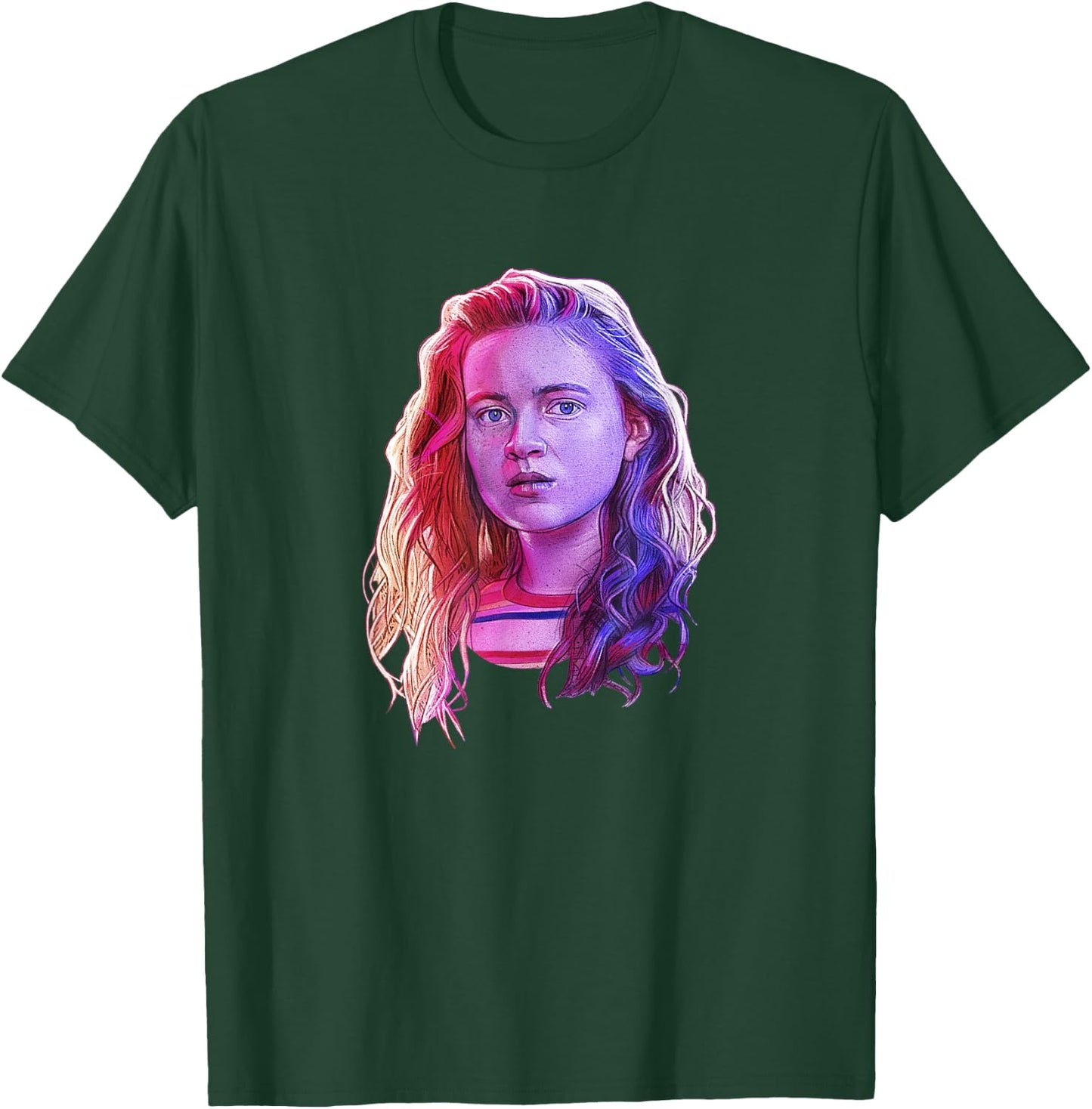 Stranger Things Max Large Rose Tone Portrait T-Shirt - T-Shirt | Forest