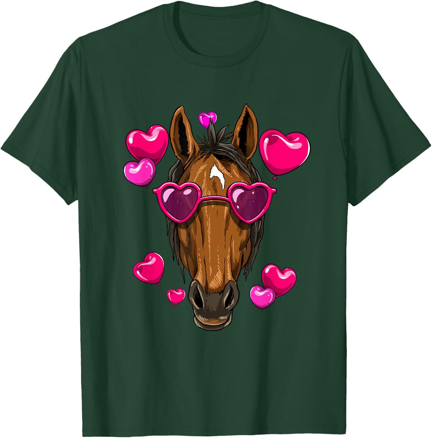 Valentines Day Horse Funny Horse Lover T-Shirt - T-Shirt | Forest