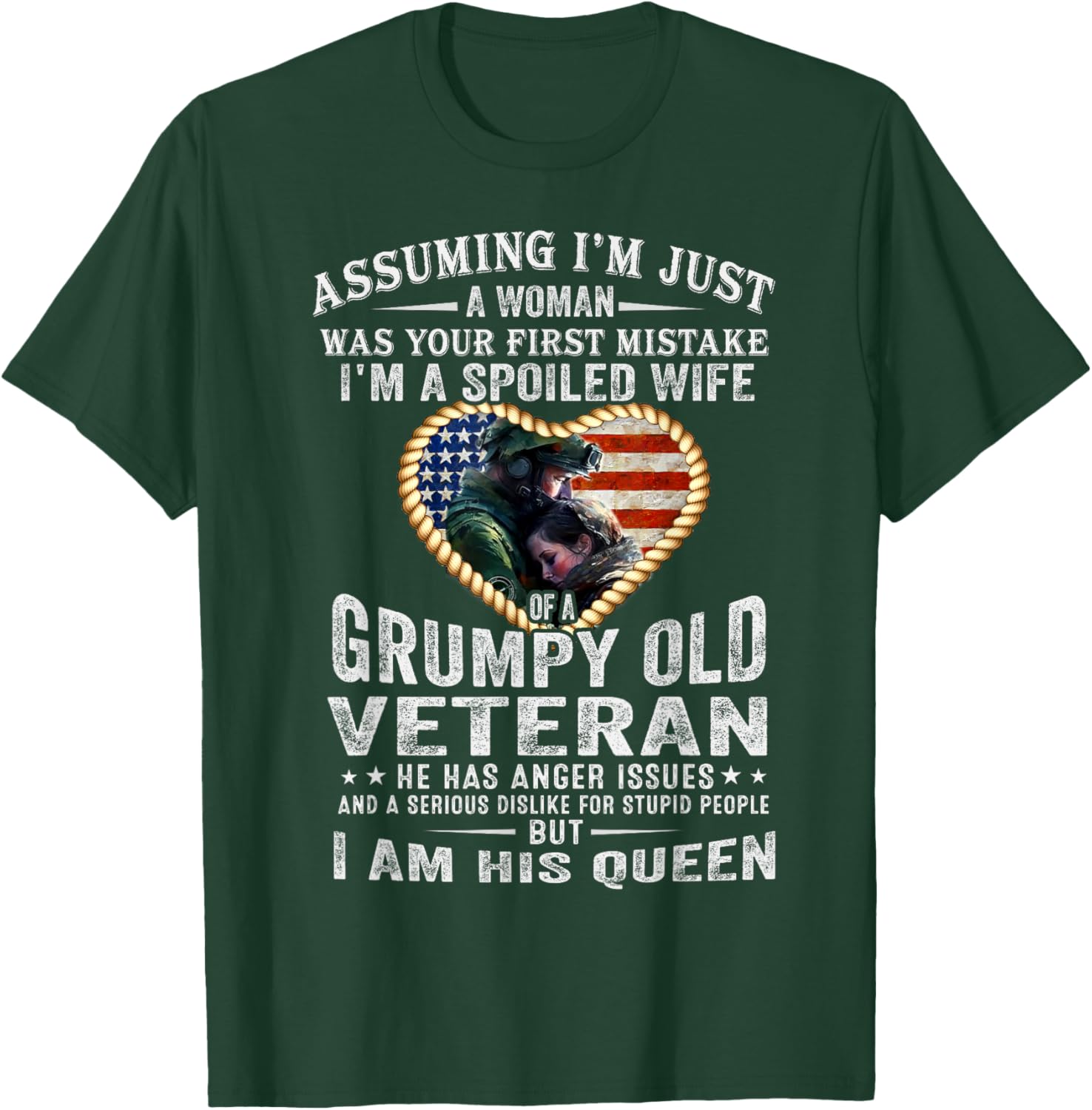 Veterans Day For Wife Support Husband - Veteran's Wife T-Shirt - T-Shirt | Forest