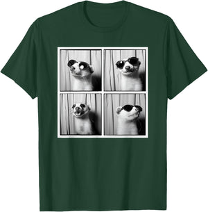 Ferret Face Photobooth Love Ferrets Mom Funny Ferret Dad T-Shirt - T-Shirt | Forest