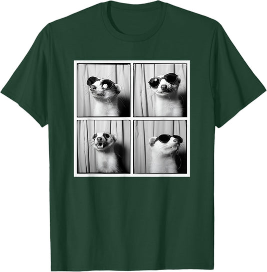 Ferret Face Photobooth Love Ferrets Mom Funny Ferret Dad T-Shirt - T-Shirt | Forest