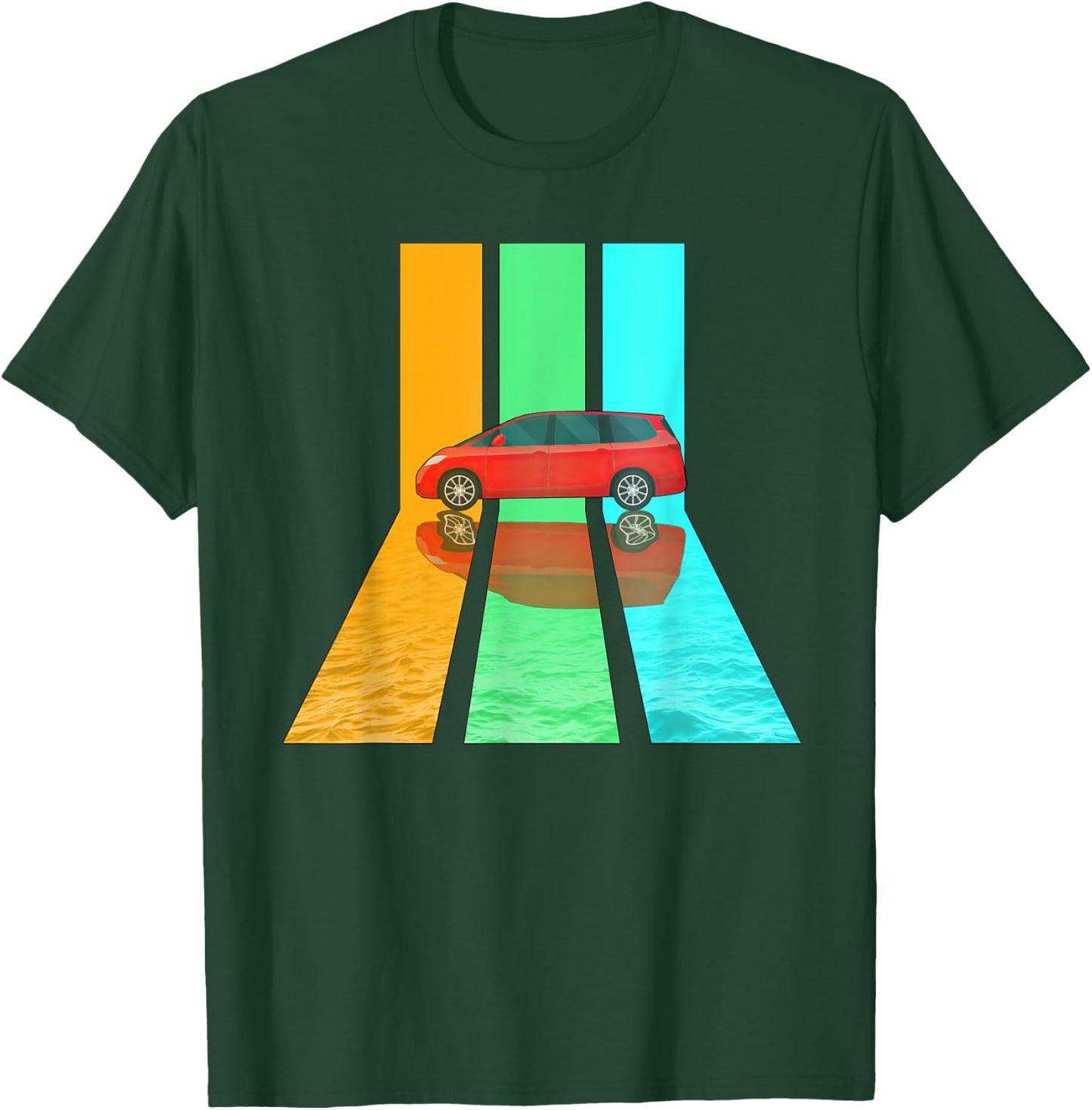 Retro 80s Vintage Style Minivan T-Shirt - T-Shirt | Forest