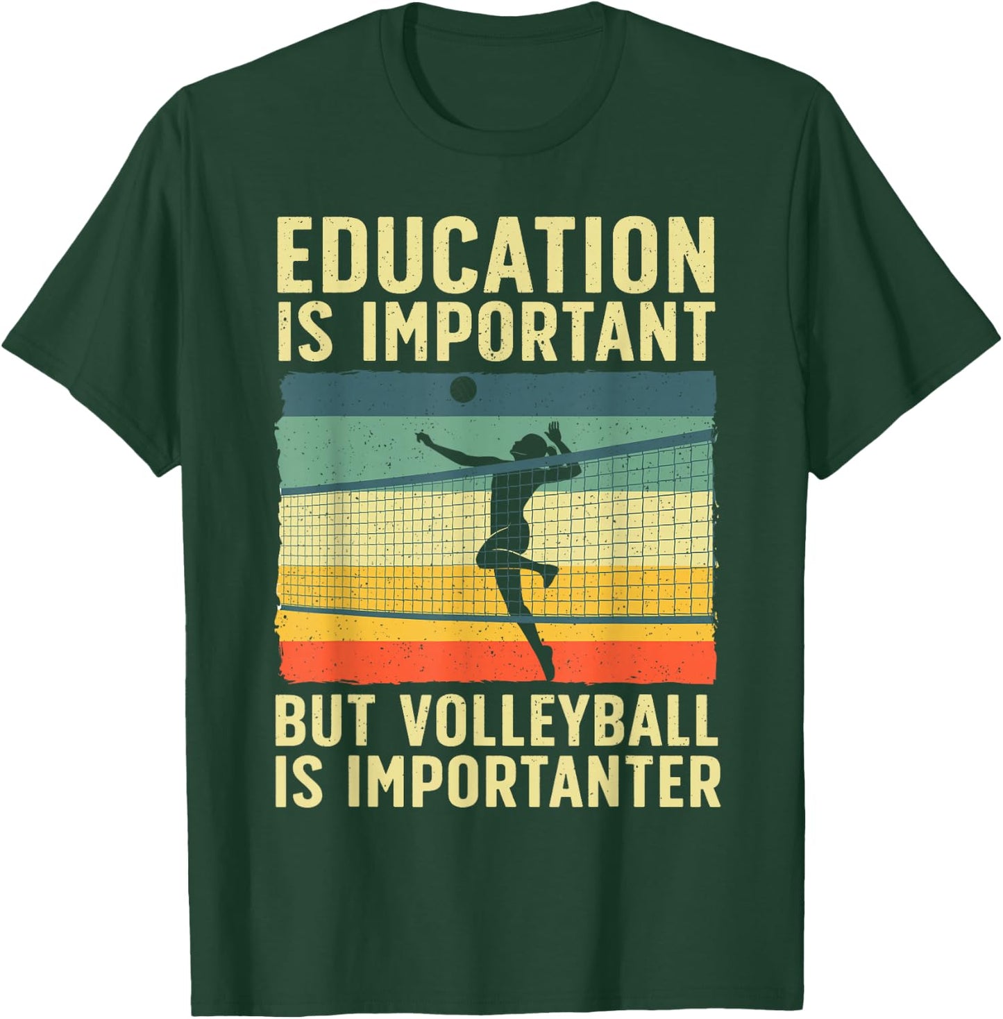 Cool Volleyball Women Teen Team Player College Coach T-Shirt - T-Shirt | Forest