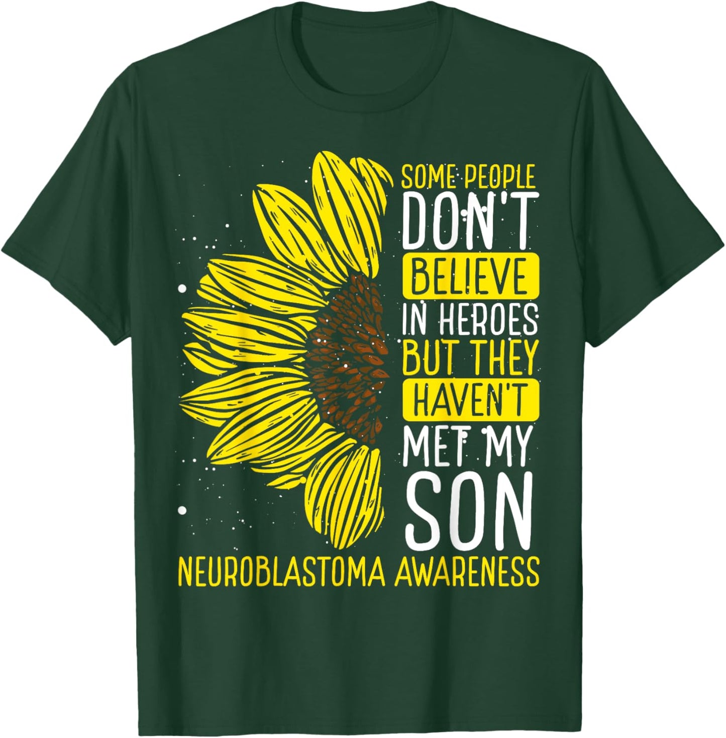 Neuroblastoma Awareness Ribbon Son Survivor Warrior T-Shirt - T-Shirt | Forest