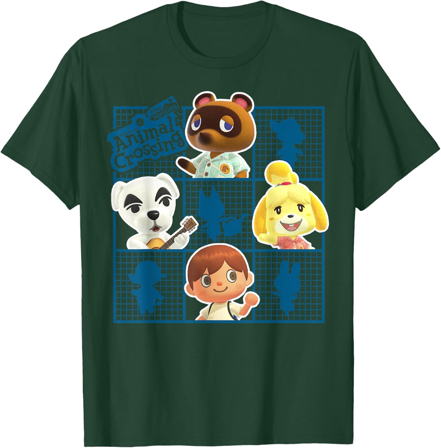 Animal Crossing: New Horizons Group Shot Character Grid T-Shirt - T-Shirt | Forest