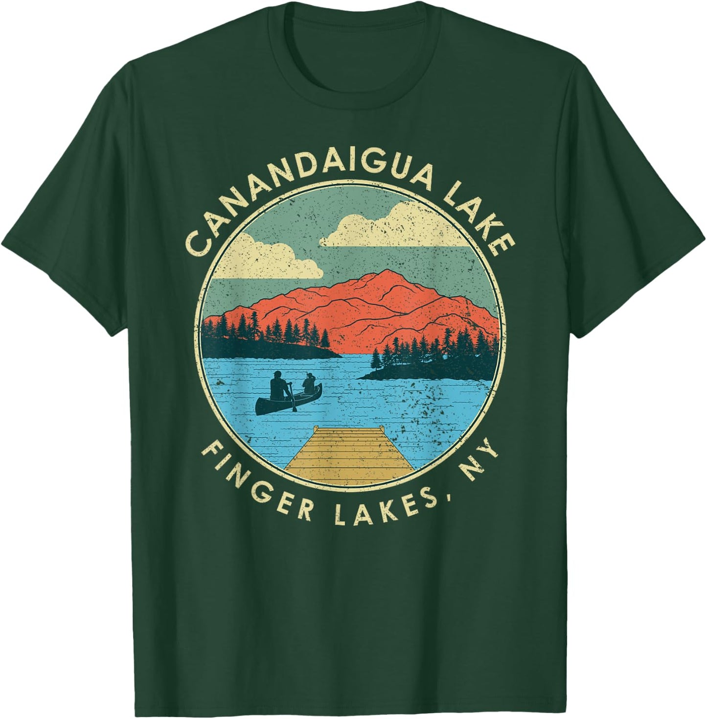 Finger Lakes NY New York Canandaigua Lake T-Shirt - T-Shirt | Forest