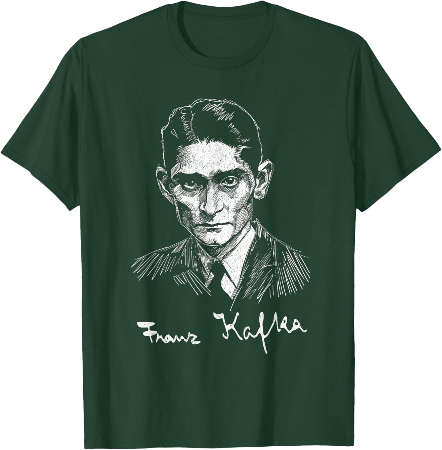 Franz Kafka with Signature For Literature Fans T-Shirt - T-Shirt | Forest