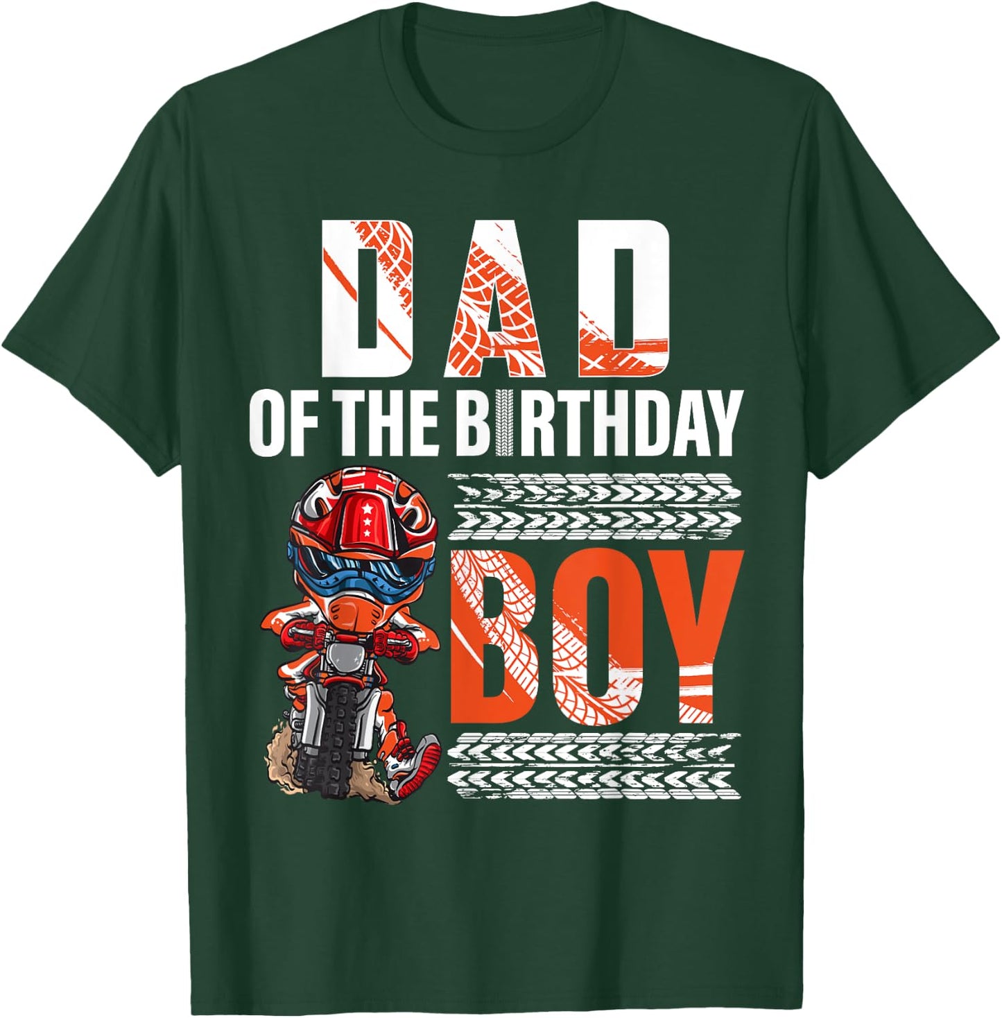Dad of the Birthday Boy Dirt Bike B-day motocross Party T-Shirt - T-Shirt | Forest