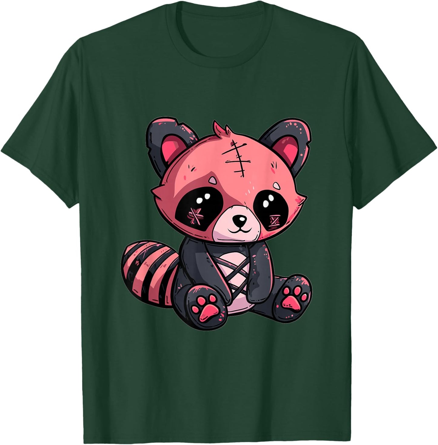 Goth Pastel Cute Creepy Kawaii Red Panda Voodoo Doll T-Shirt - T-Shirt | Forest