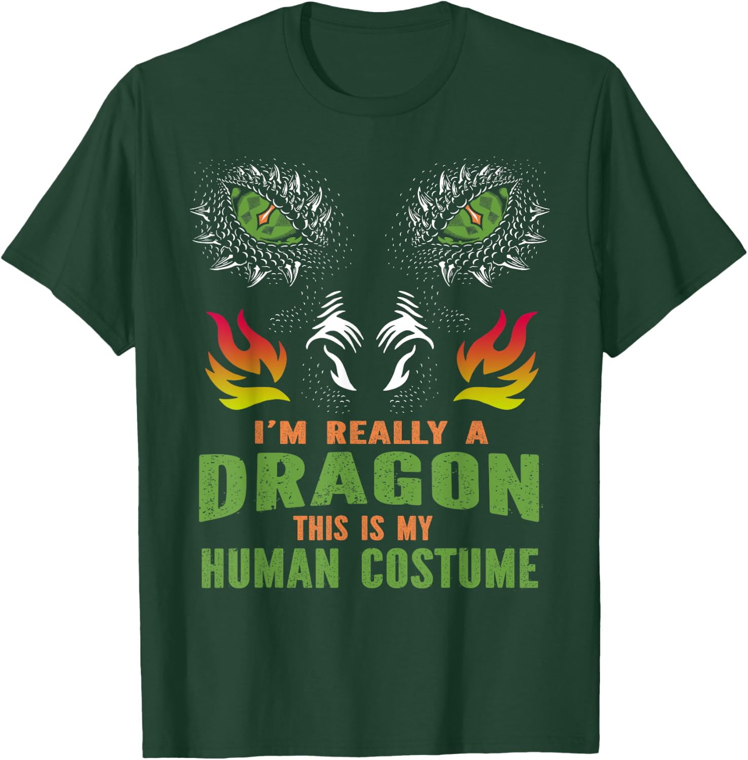 I'm Really A Dragon This Is My Human Costume T-Shirt - T-Shirt | Forest