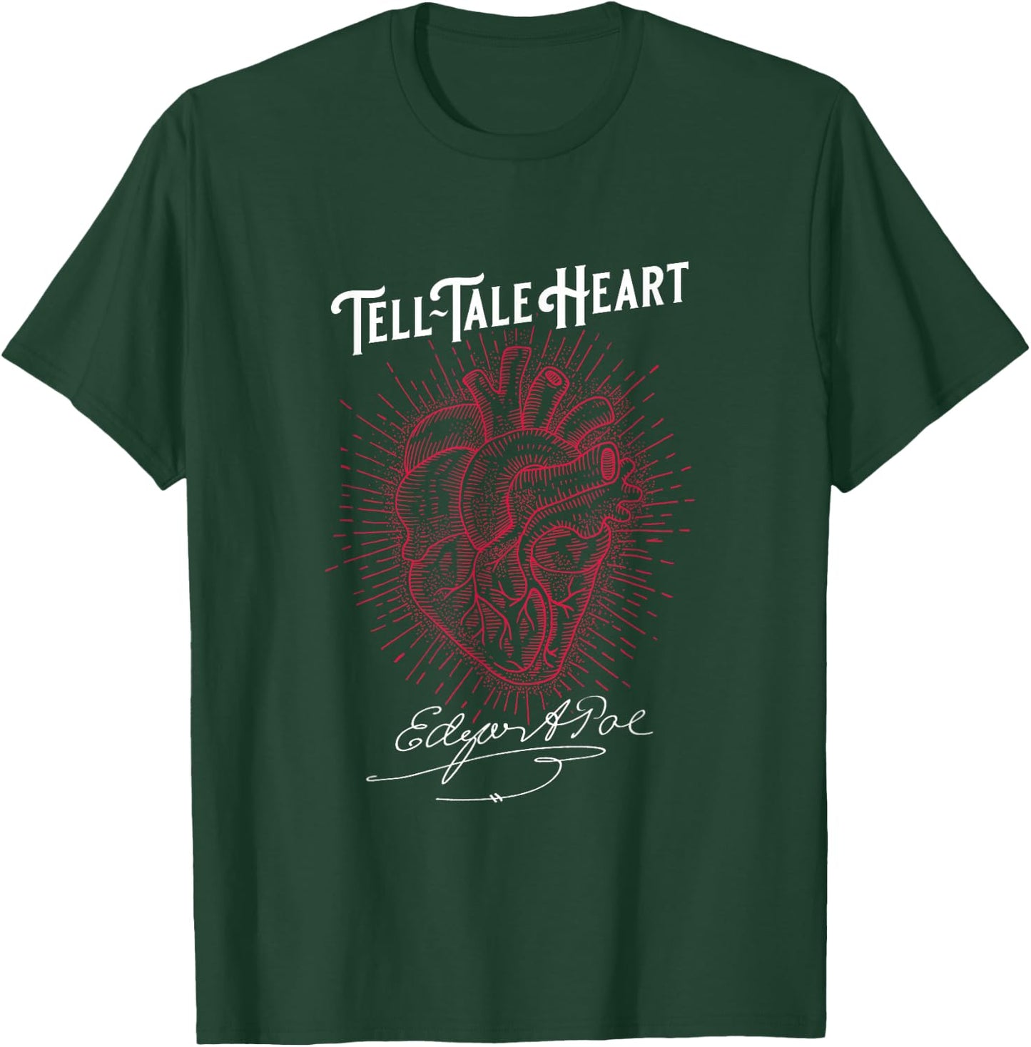 Edgar Allan Poe Tell-Tale Heart Literary T-Shirt - T-Shirt | Forest