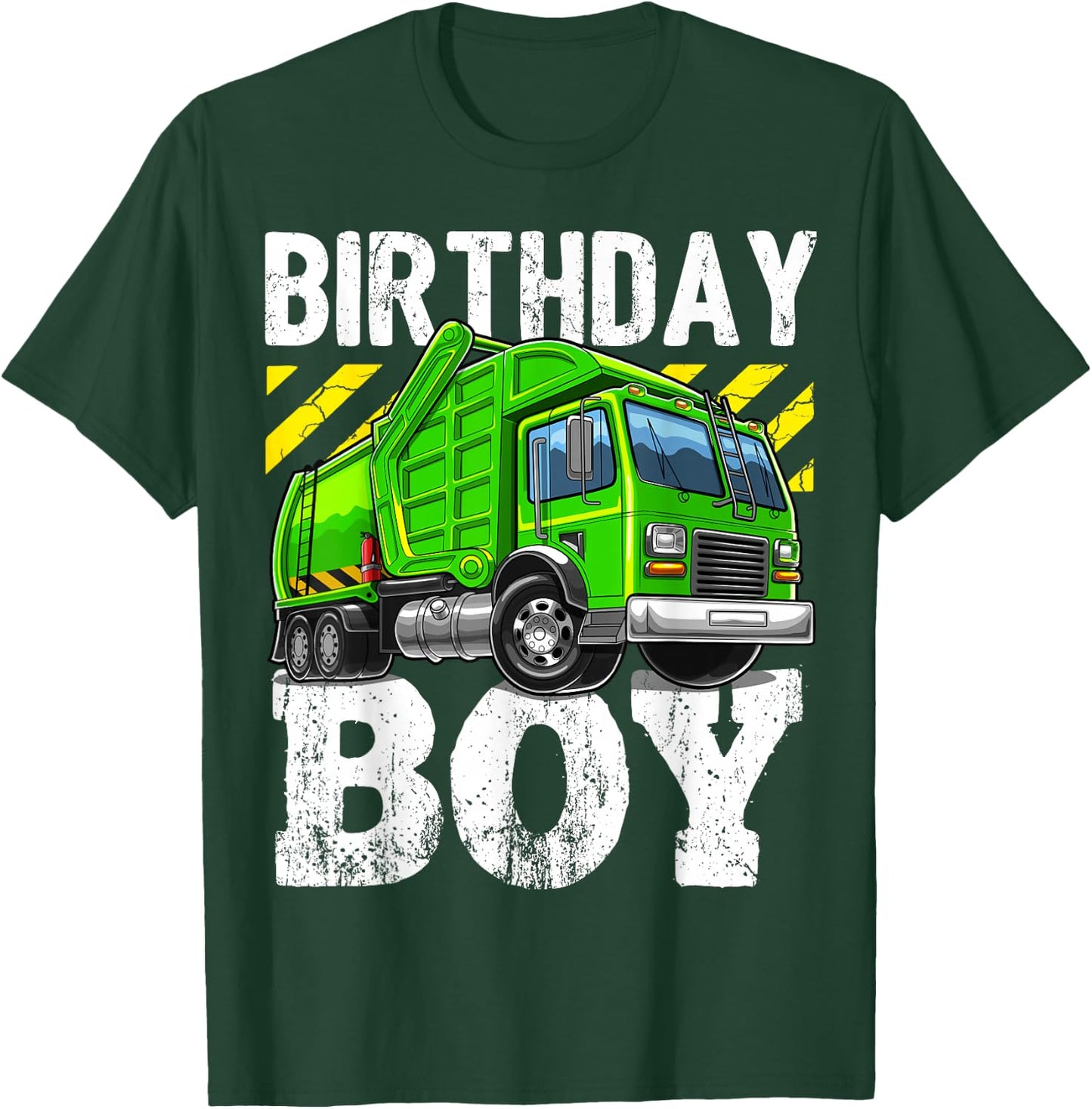 Birthday Boy Garbage Truck Birthday Party Boys Gift Kids T-Shirt - T-Shirt | Forest