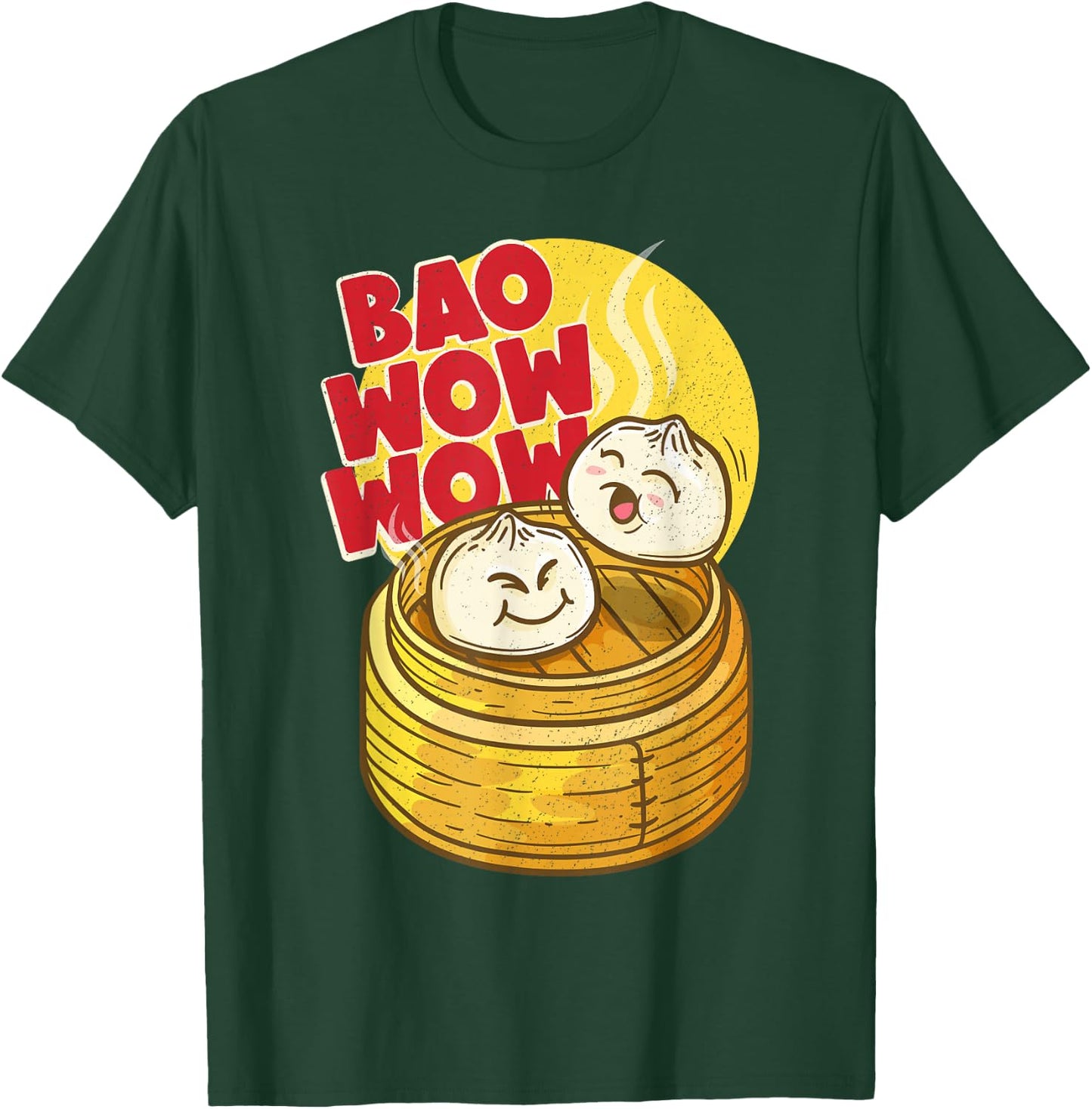 Bao Wow Wow Baozi Chinese Food Dim Sum Asian Steamed Buns T-Shirt - T-Shirt | Forest