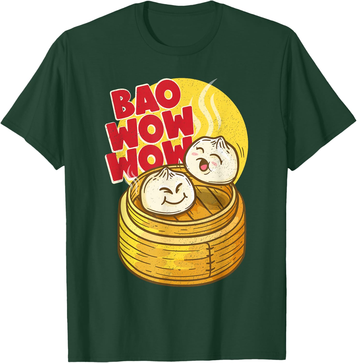 Bao Wow Wow Baozi Chinese Food Dim Sum Asian Steamed Buns T-Shirt - T-Shirt | Forest