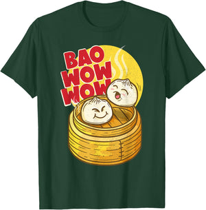 Bao Wow Wow Baozi Chinese Food Dim Sum Asian Steamed Buns T-Shirt - T-Shirt | Forest