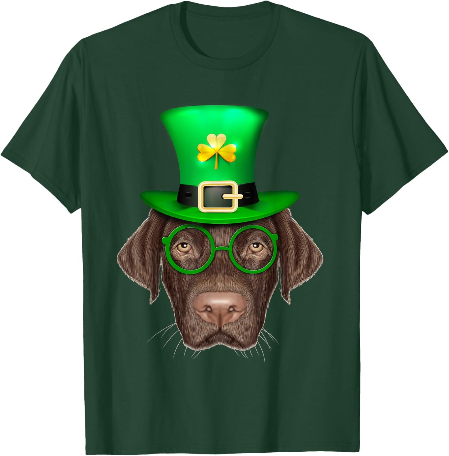 Labrador Retriever Dog Leprechaun St. Patrick's Day Women Kids T-Shirt - T-Shirt | Forest