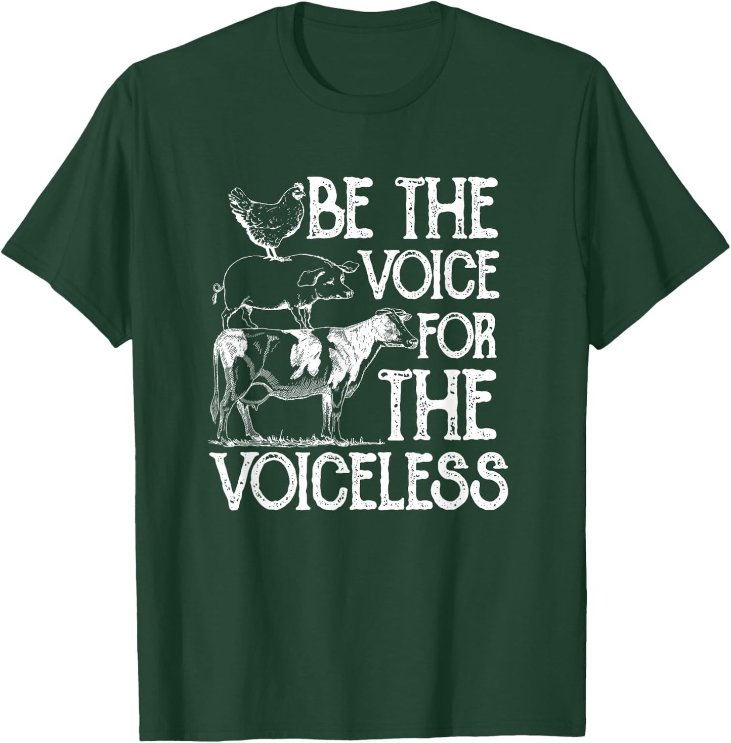 Be the Voice For The Voiceless Veganism Organic Vegan Gift T-Shirt - T-Shirt | Forest