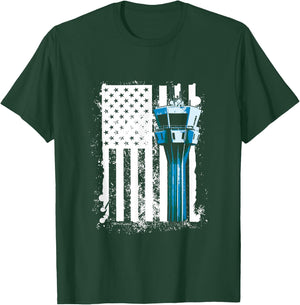 Air Traffic Controller US Flag ATC Flight Control T-Shirt - T-Shirt | Forest