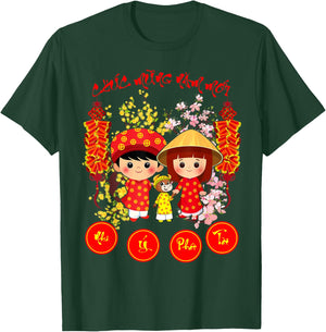Chuc Mung Nam Moi 2026 Year Of the Horse Vietnamese Tet T-Shirt - T-Shirt | Forest