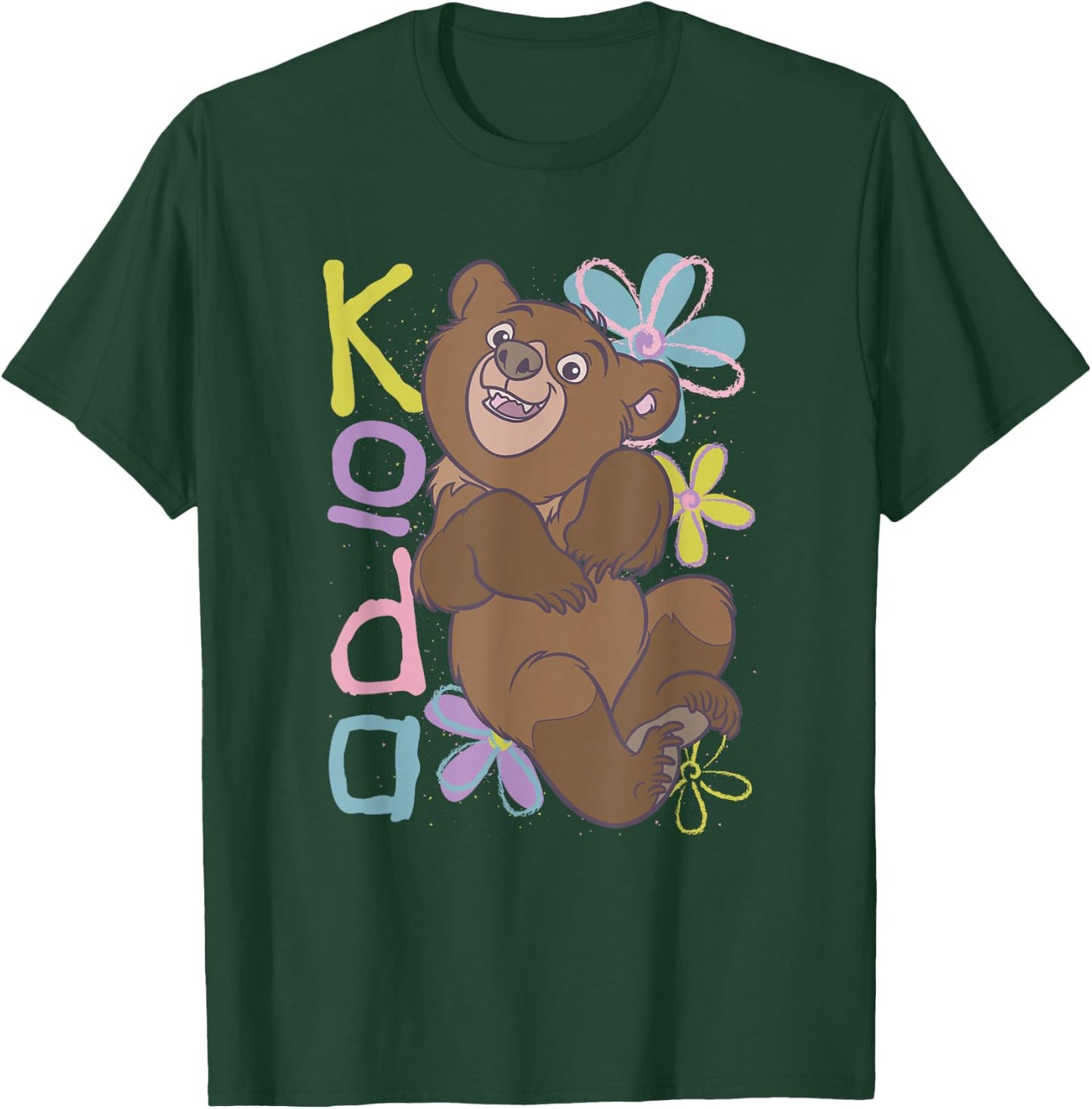 Disney Brother Bear Vintage Koda Wildflower Retro Poster T-Shirt - T-Shirt | Forest