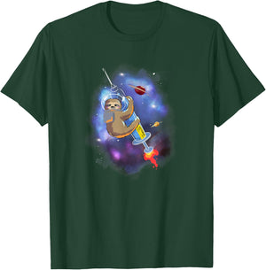 Space ketamine sloth anesthesia critical care Emergency med T-Shirt - T-Shirt | Forest