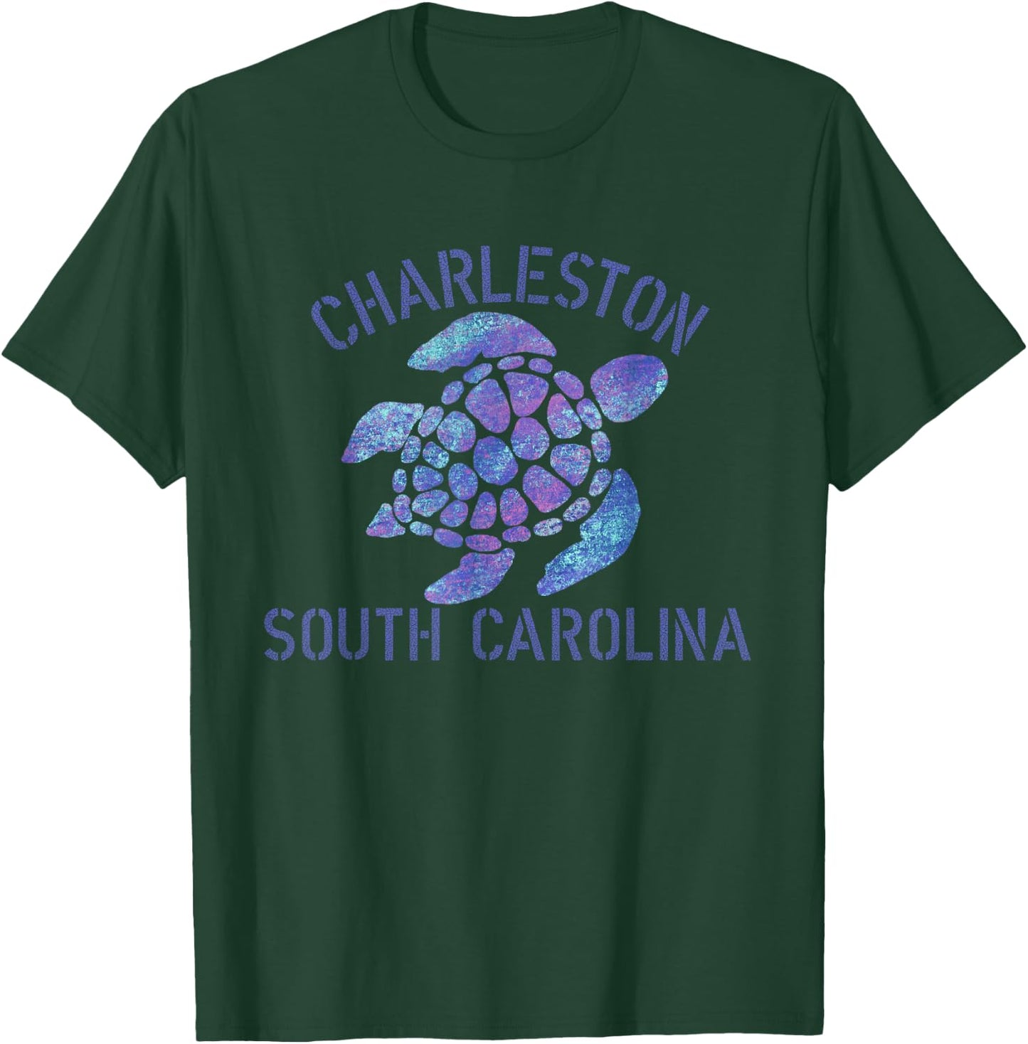 Charleston, SC Beach Design/Tribal Turtle Gift T-Shirt - T-Shirt | Forest