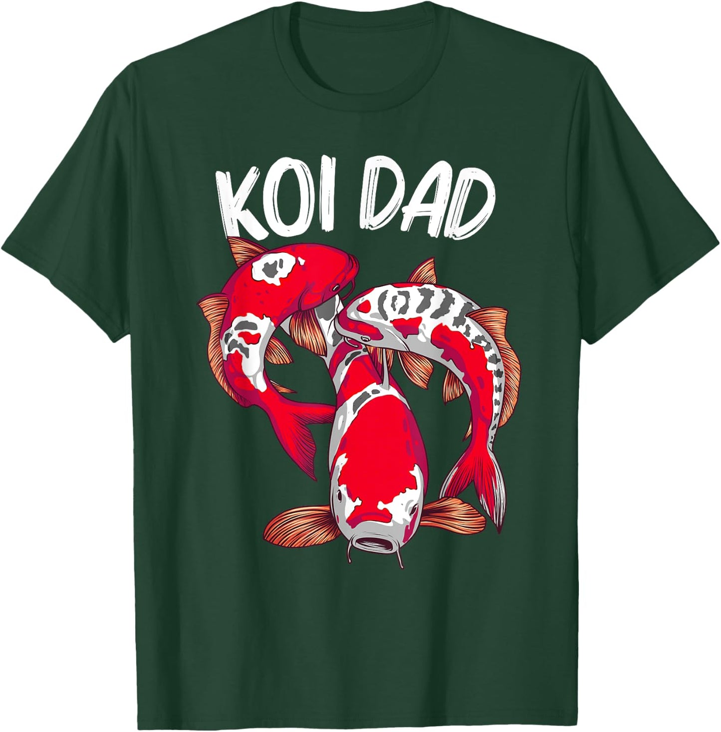 Koi Fish Gift Dad Men Japan Koi Carp Fishes Pond Lover T-Shirt - T-Shirt | Forest