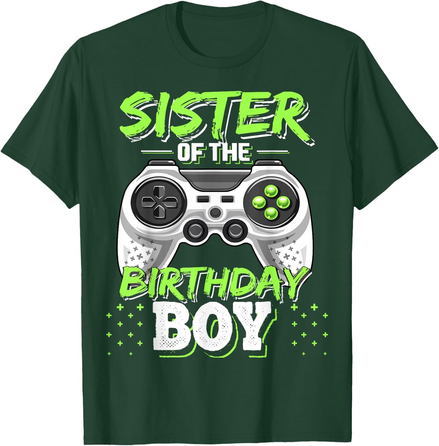 Sister of the Birthday Boy Matching Video Game Birthday Gift T-Shirt - T-Shirt | Forest