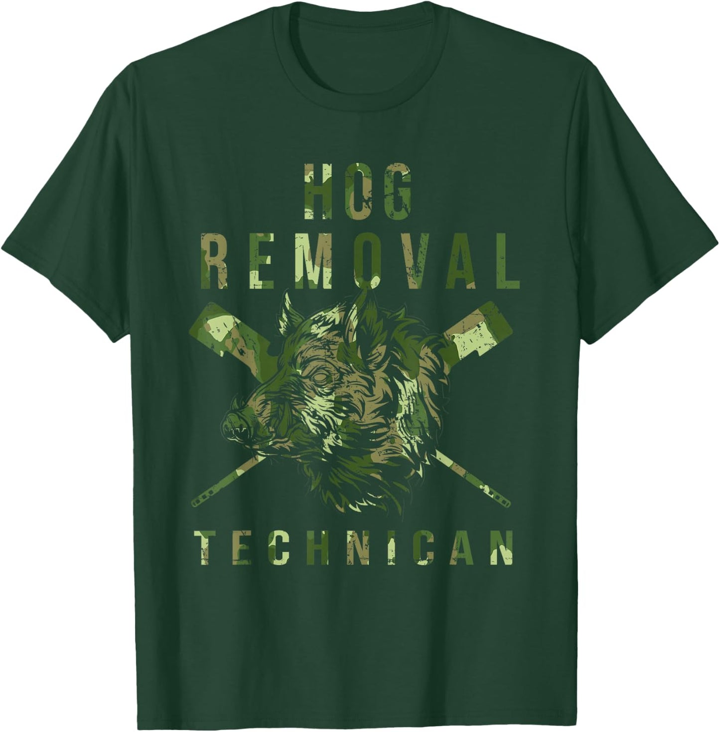 Hog Removal Hunting Pig Boar Hunter T-Shirt - T-Shirt | Forest