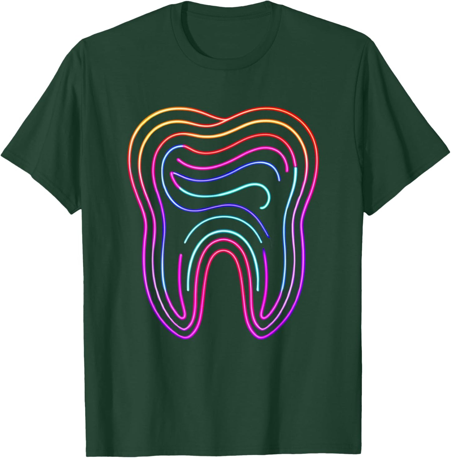 Dentist Retro Vintage Teeth Dental Hygienist Assistant Tooth T-Shirt - T-Shirt | Forest