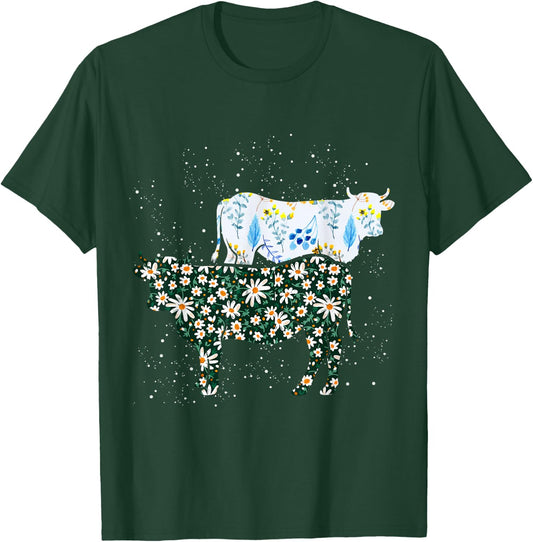 Vintage Cow T-Shirt - T-Shirt | Forest