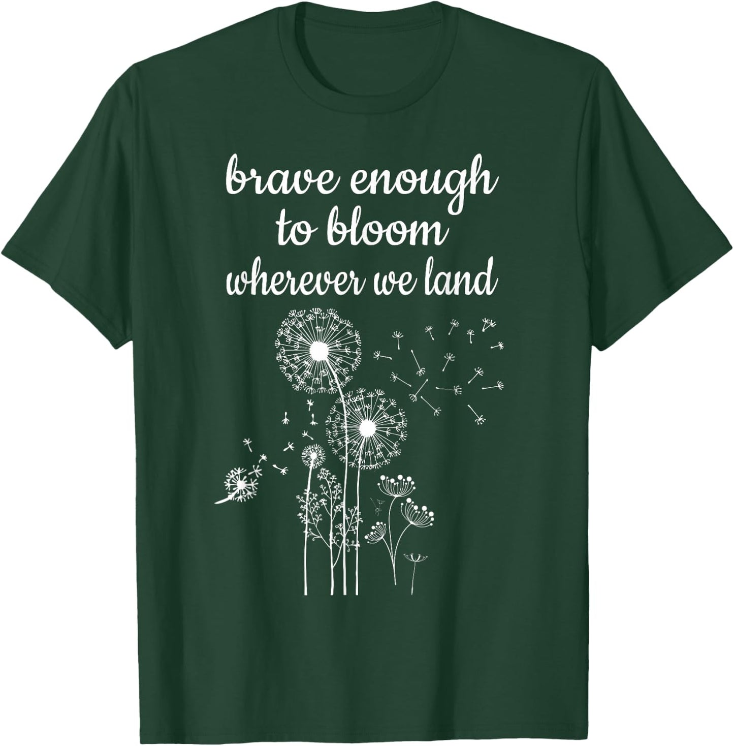 Brave Enough To Bloom Military kids Month of Military Child T-Shirt - T-Shirt | Forest