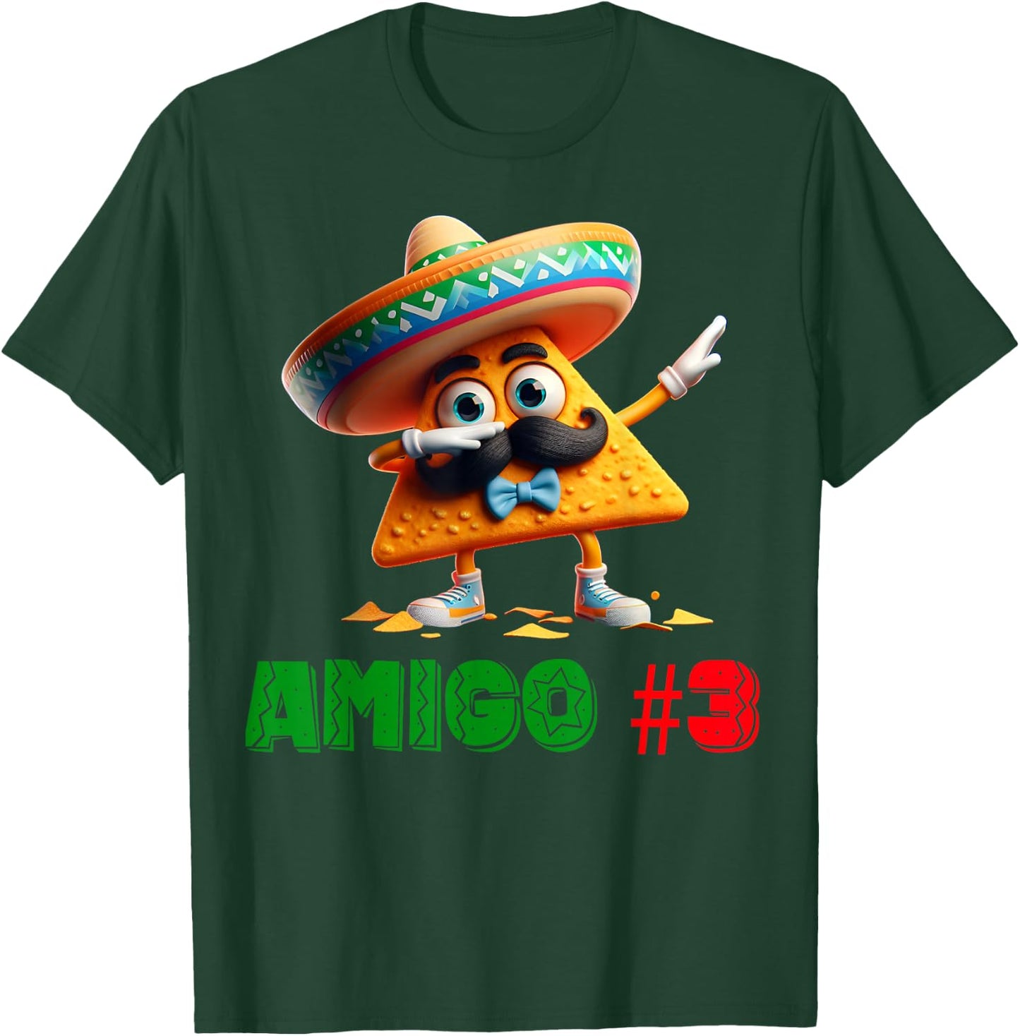 The 3 Three Amigos Cinco De Mayo Amigo #3 Group Matching T-Shirt - T-Shirt | Forest