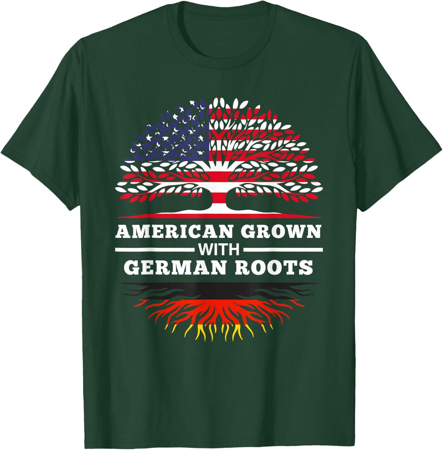 American Grown with German Roots Family Heritage Germany Small T-Shirt - T-Shirt | Forest