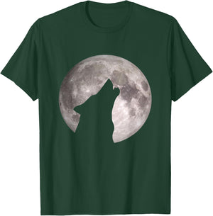 Wolf Howls At The Moon T-Shirt - T-Shirt | Forest