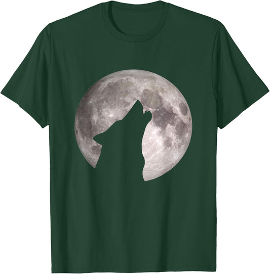 Wolf Howls At The Moon T-Shirt - T-Shirt | Forest